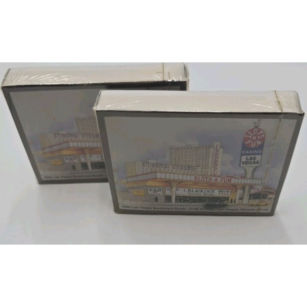 Vintage Slots A Fun Circus Circus The Strip Las Vegas Playing Cards Sealed